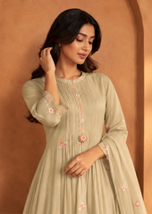 Anarkali Suit with Delicate Floral Embroidery