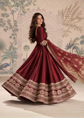 Anarkali Gown with Intricate Zari