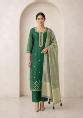 Salwar Suit with Elegant Golden Detailing