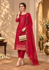 Salwar Suit with Intricate Golden Embroidery