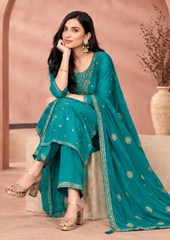 Suit with Golden Embroidery