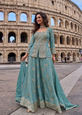 Sharara Set with Intricate Zari Embroidery