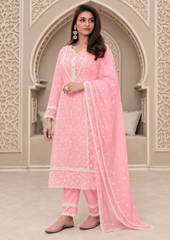 Salwar Suit with Intricate White Embroidery