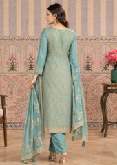 Banarasi Suit with Intricate Golden Weave