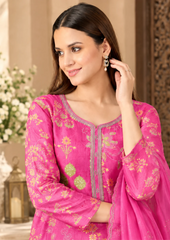 Salwar Suit with Intricate Golden Floral Embroidery
