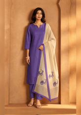 Salwar Suit with Printed Statement Dupatta