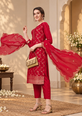 Salwar Suit with Intricate Golden Embroidery