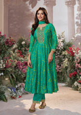 Anarkali Suit with Intricate Golden