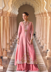 Palazzo Gown with Floral Embroidery