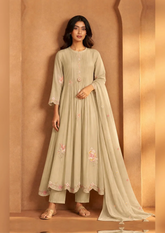 Anarkali Suit with Delicate Floral Embroidery