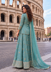 Sharara Set with Intricate Zari Embroidery