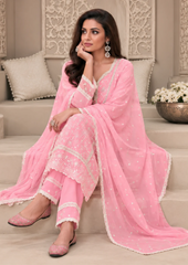 Salwar Suit with Intricate White Embroidery