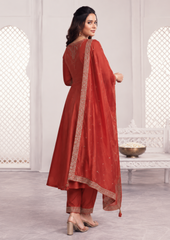 Anarkali Suit with Intricate Golden Embroidery