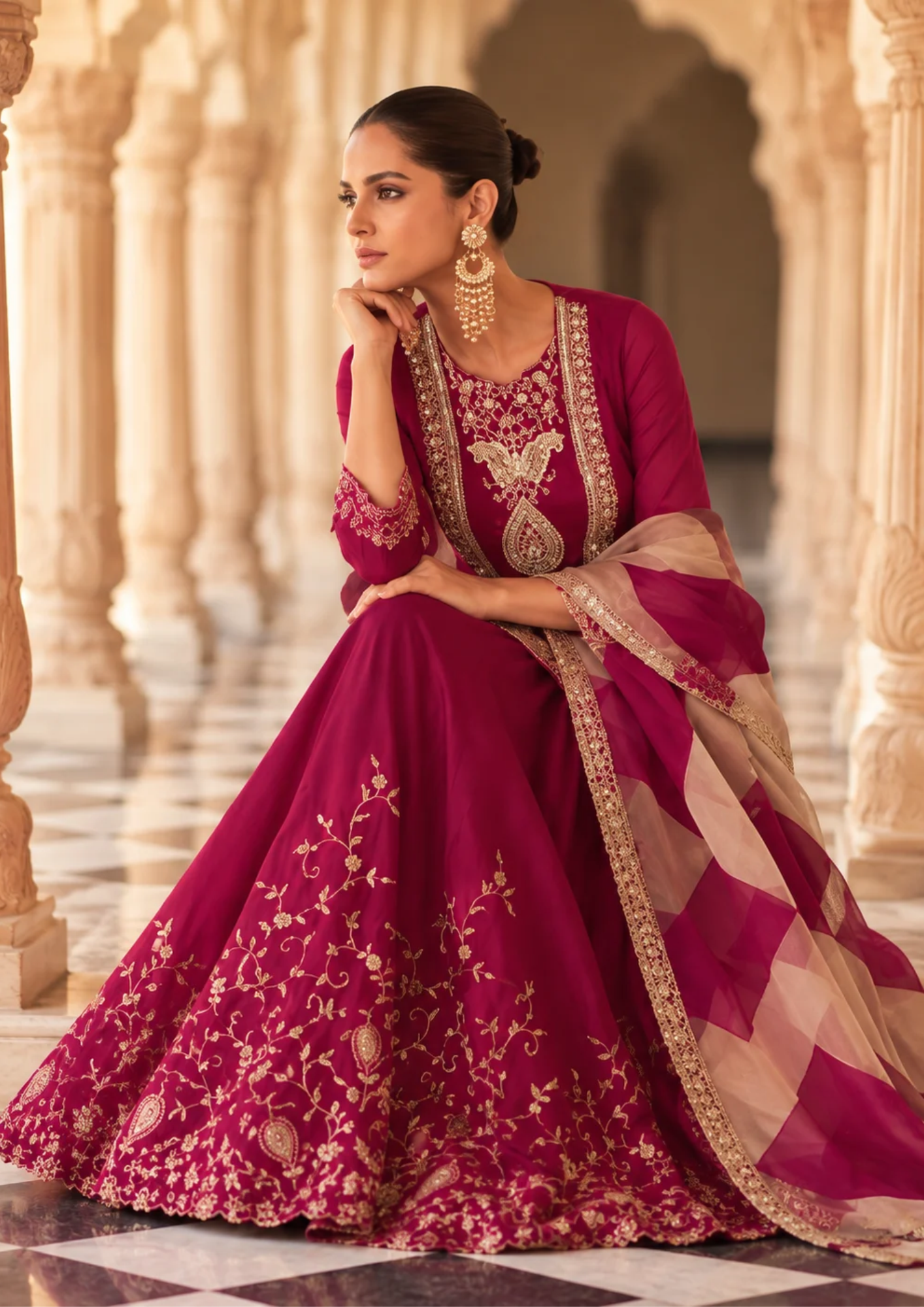Sharara Suit with Intricate Zari Embroidery