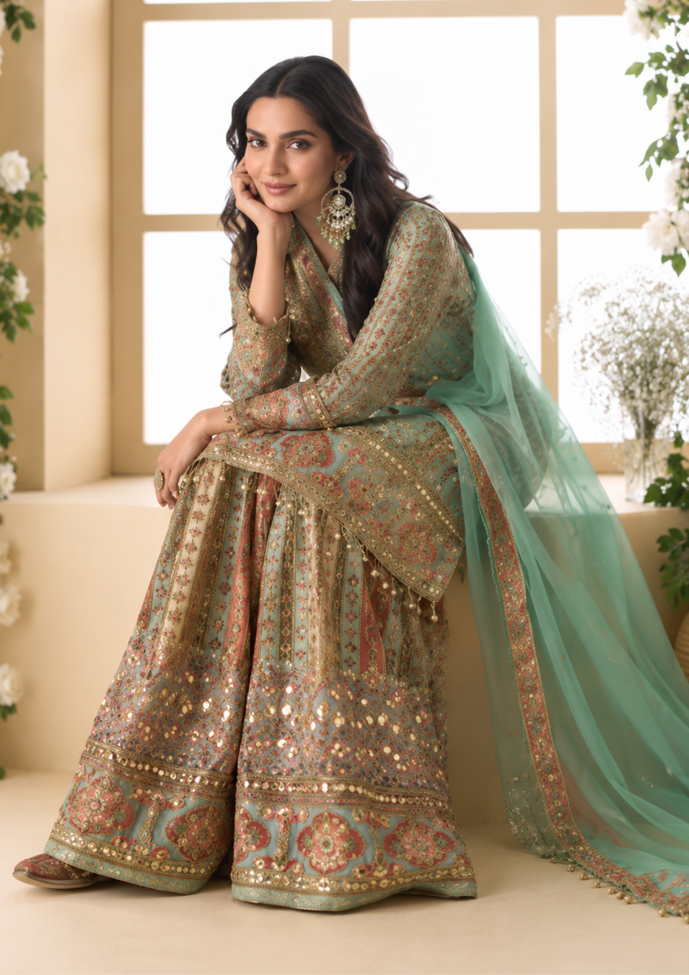 Sharara Set with Zari Work