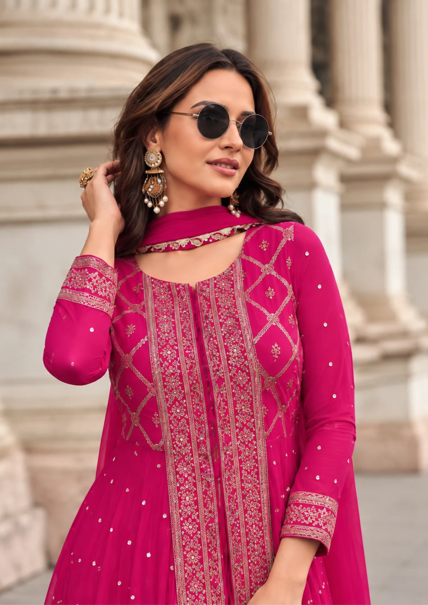 Anarkali Suit with Intricate Zari Embroidery