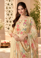 Salwar Suit with Vibrant Floral Embroidery