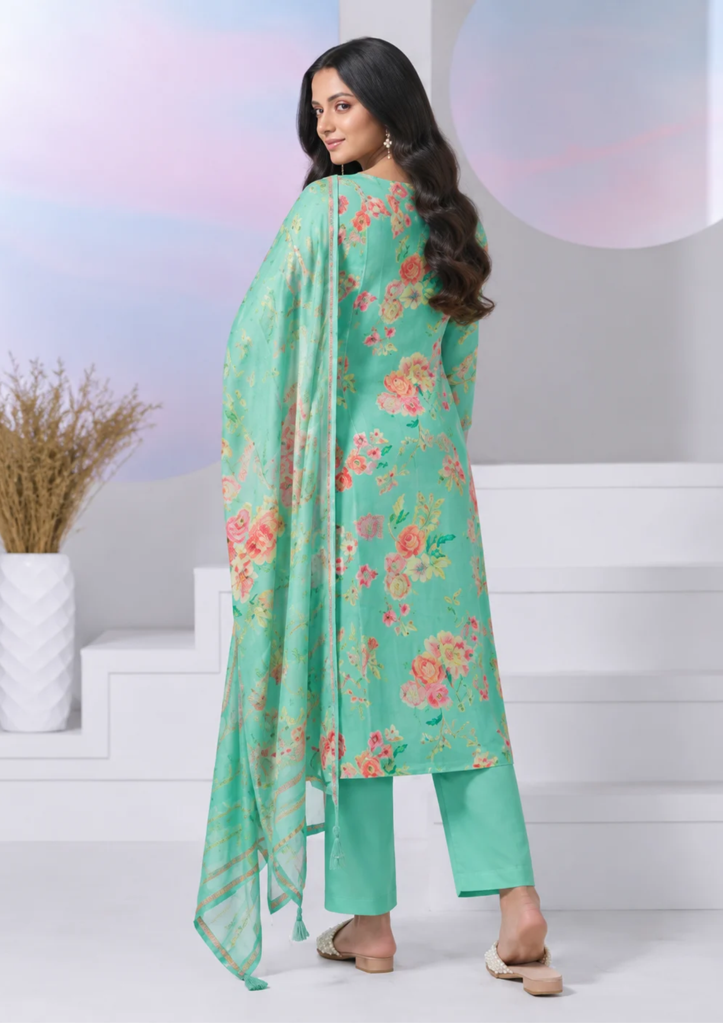 Salwar Suit with Elegant Floral Print