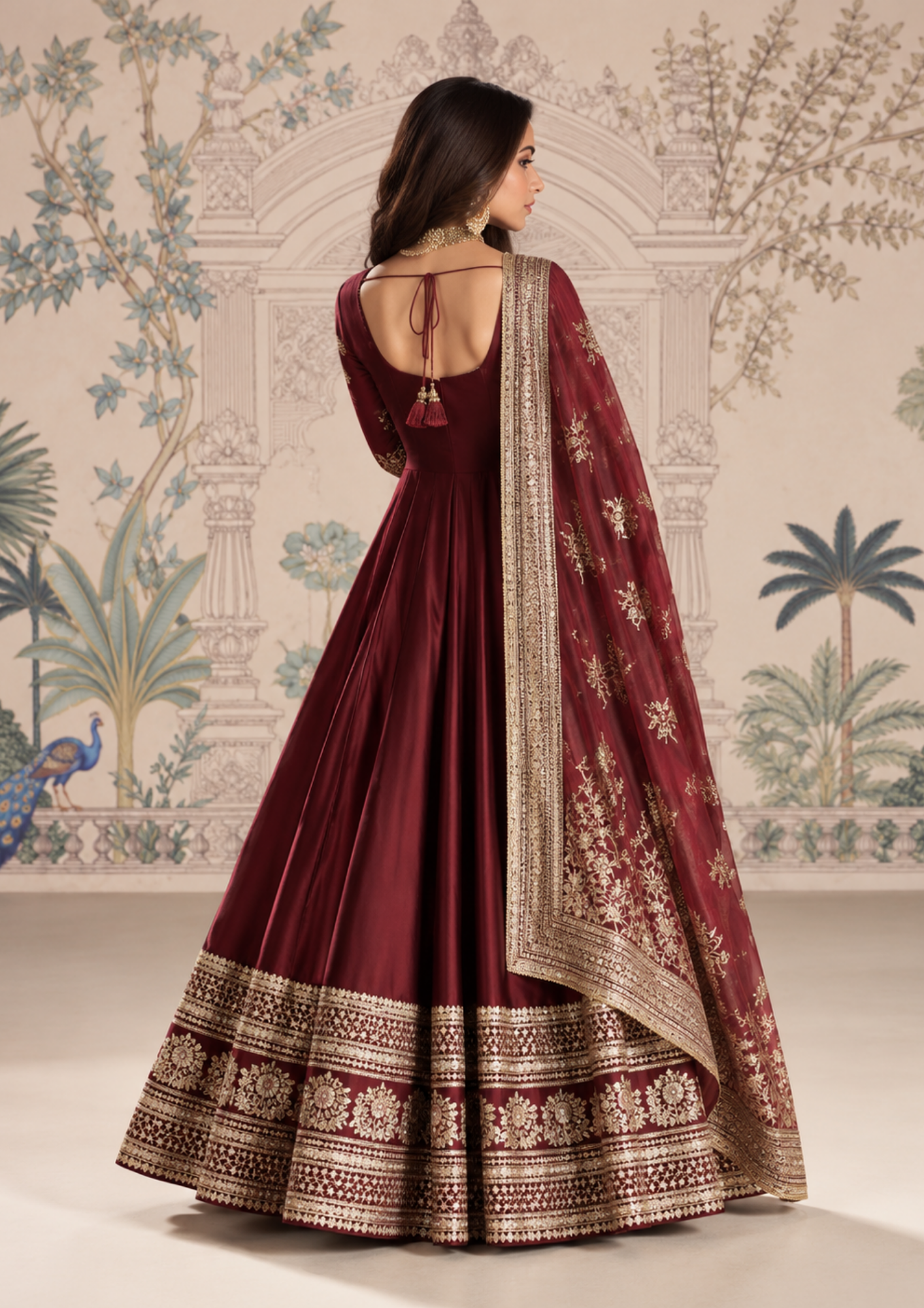 Anarkali Gown with Intricate Zari
