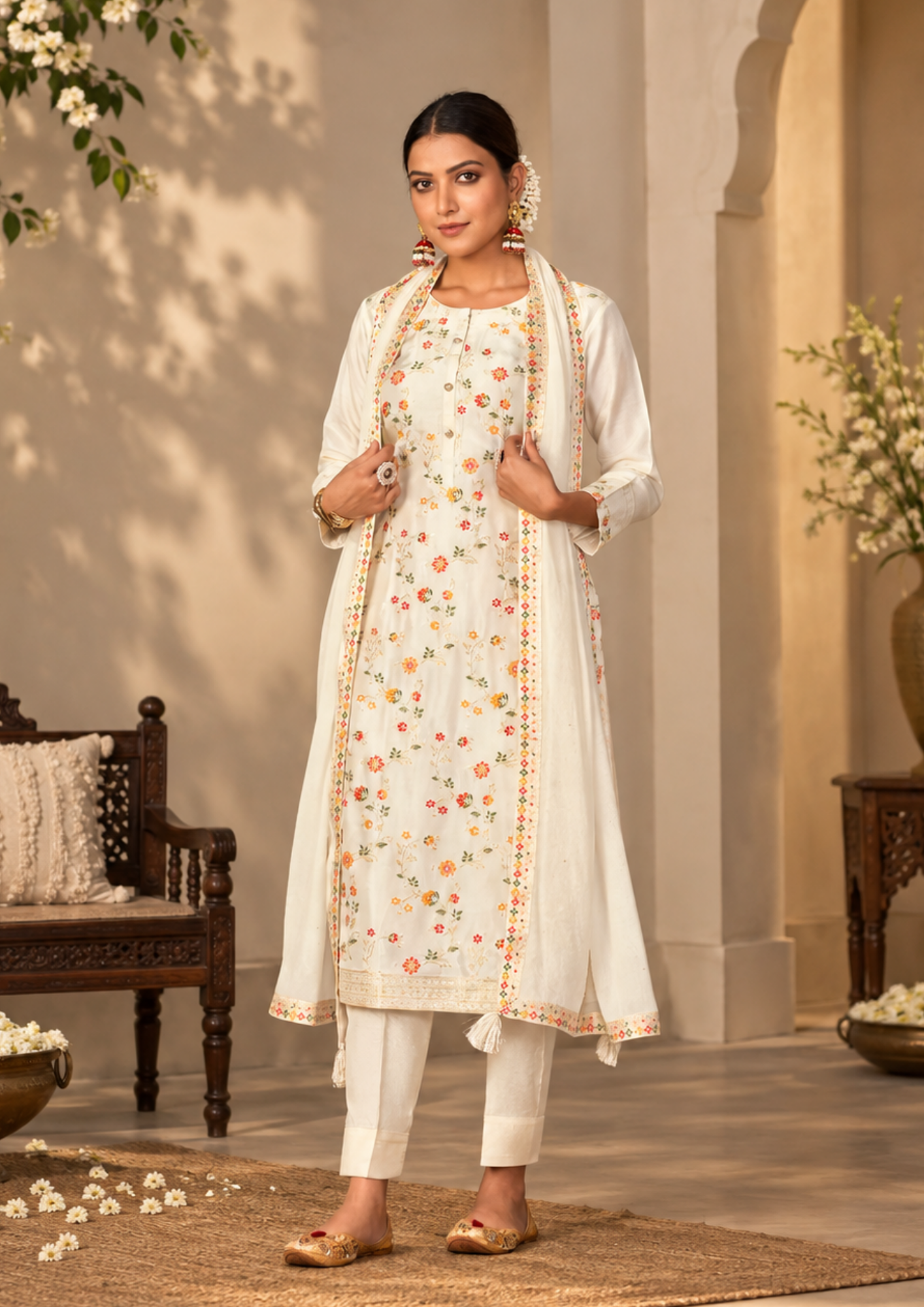 Salwar Suit with Elegant Floral Embroidery