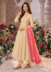 Anarkali Suit with Vibrant Banarasi Dupatta