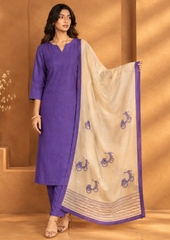 Salwar Suit with Printed Statement Dupatta