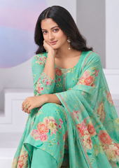 Salwar Suit with Elegant Floral Print