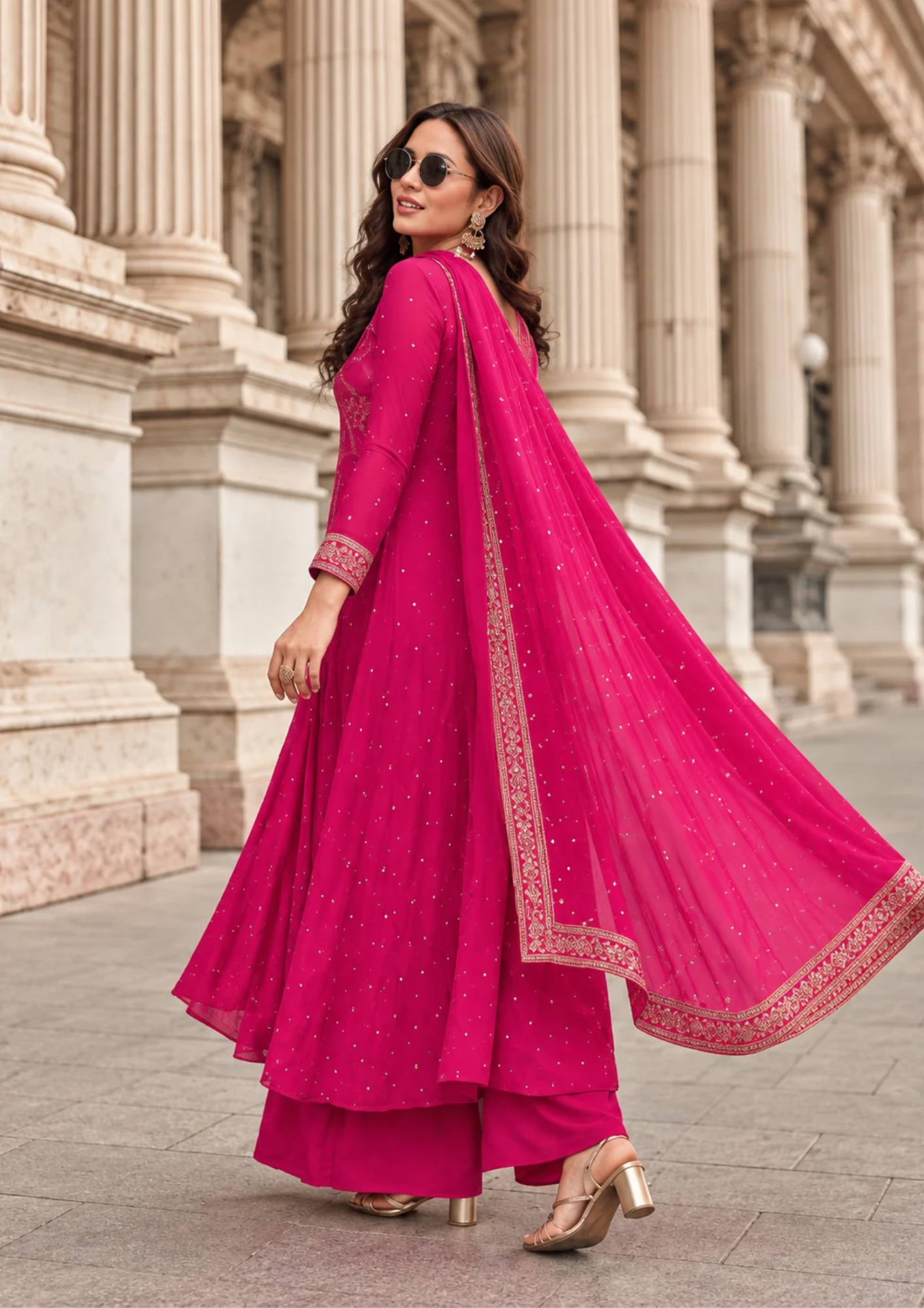 Anarkali Suit with Intricate Zari Embroidery