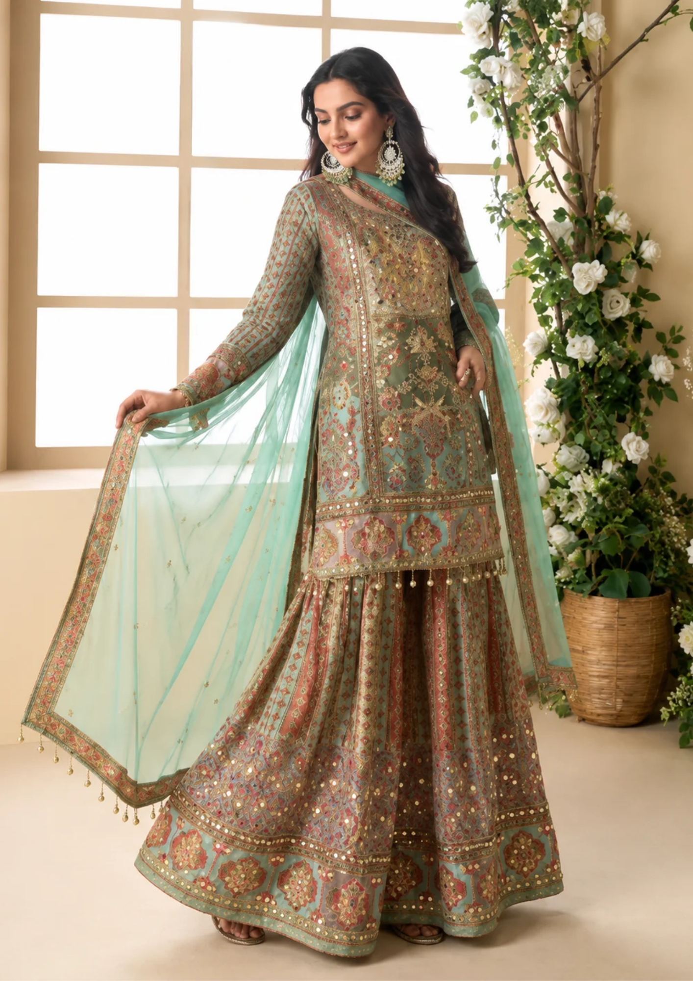 Sharara Set with Zari Work