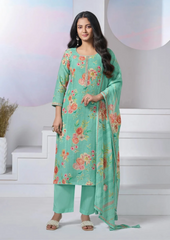 Salwar Suit with Elegant Floral Print