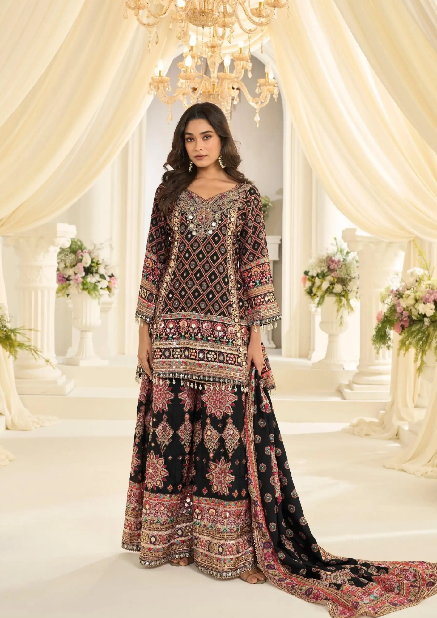 Sharara Set with Mirror Work