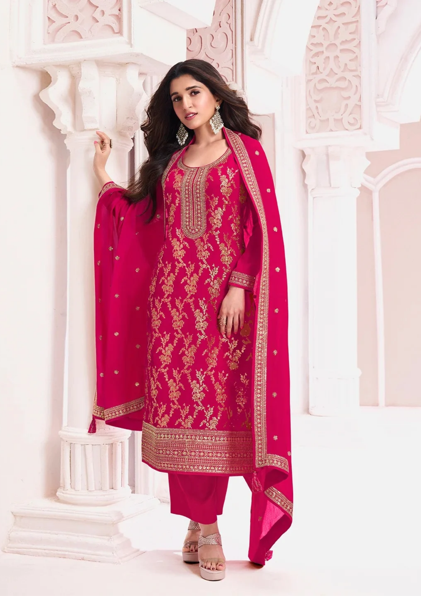 Salwar Suit with Elegant Brocade Detailing